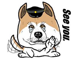 The Akita's dog is our friend. sticker #5159890