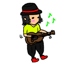 His name is LED. He is an artist. sticker #5160976