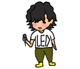 His name is LED. He is an artist. sticker #5160977