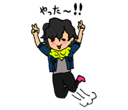 His name is LED. He is an artist. sticker #5160987