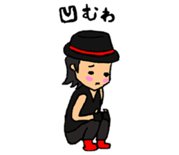 His name is LED. He is an artist. sticker #5160988
