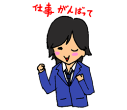 His name is LED. He is an artist. sticker #5161010