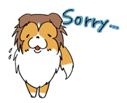 Cute sheltie sticker #5161825