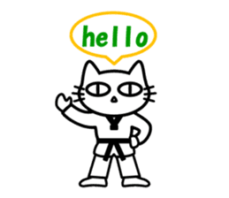 taekwon-do cat naekwon 2 sticker #5162452