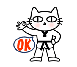 taekwon-do cat naekwon 2 sticker #5162454