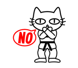 taekwon-do cat naekwon 2 sticker #5162455