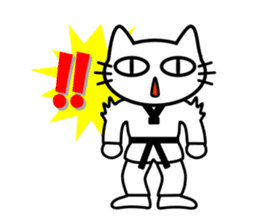 taekwon-do cat naekwon 2 sticker #5162482