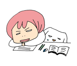 My dog and pink I sticker #5164657