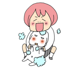 My dog and pink I sticker #5164658