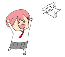 My dog and pink I sticker #5164659