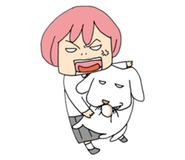 My dog and pink I sticker #5164661