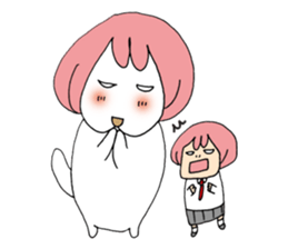 My dog and pink I sticker #5164662