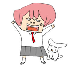 My dog and pink I sticker #5164666