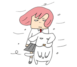 My dog and pink I sticker #5164667