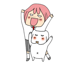 My dog and pink I sticker #5164668