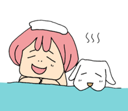 My dog and pink I sticker #5164671