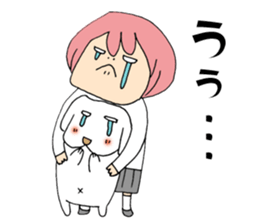 My dog and pink I sticker #5164677