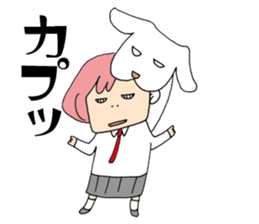 My dog and pink I sticker #5164678