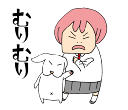 My dog and pink I sticker #5164685