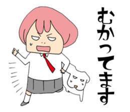 My dog and pink I sticker #5164688