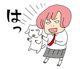 My dog and pink I sticker #5164691