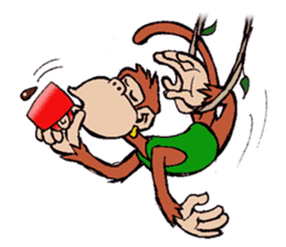 Copper Naughty Monkey sticker #5164773
