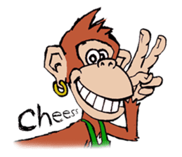 Copper Naughty Monkey sticker #5164775