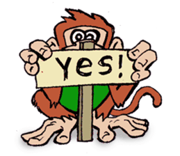 Copper Naughty Monkey sticker #5164782
