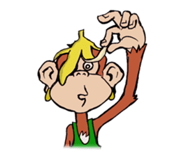 Copper Naughty Monkey sticker #5164789