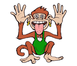 Copper Naughty Monkey sticker #5164790