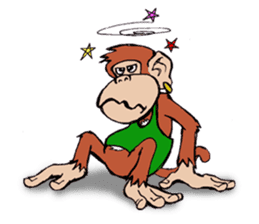 Copper Naughty Monkey sticker #5164794
