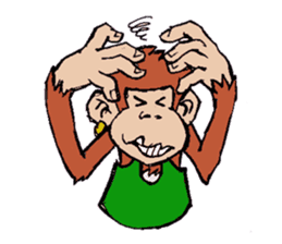 Copper Naughty Monkey sticker #5164795