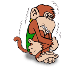 Copper Naughty Monkey sticker #5164798