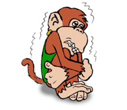 Copper Naughty Monkey sticker #5164798