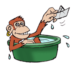 Copper Naughty Monkey sticker #5164801