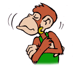 Copper Naughty Monkey sticker #5164807