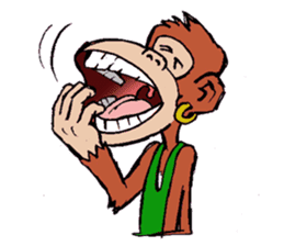 Copper Naughty Monkey sticker #5164810