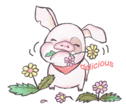 Hannari pig sticker #5167452