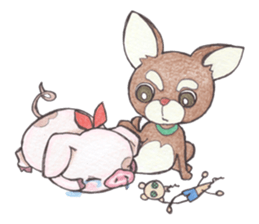 Hannari pig sticker #5167458