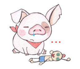 Hannari pig sticker #5167460