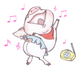 Hannari pig sticker #5167461