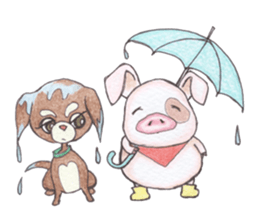 Hannari pig sticker #5167462