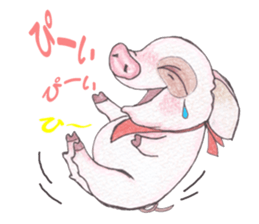 Hannari pig sticker #5167464