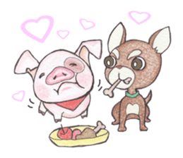 Hannari pig sticker #5167467