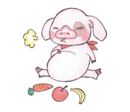 Hannari pig sticker #5167468