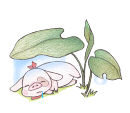 Hannari pig sticker #5167469