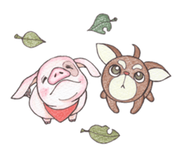 Hannari pig sticker #5167470
