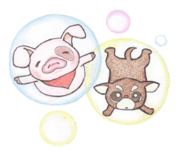 Hannari pig sticker #5167480