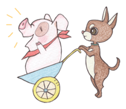 Hannari pig sticker #5167481