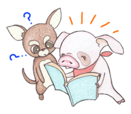 Hannari pig sticker #5167483